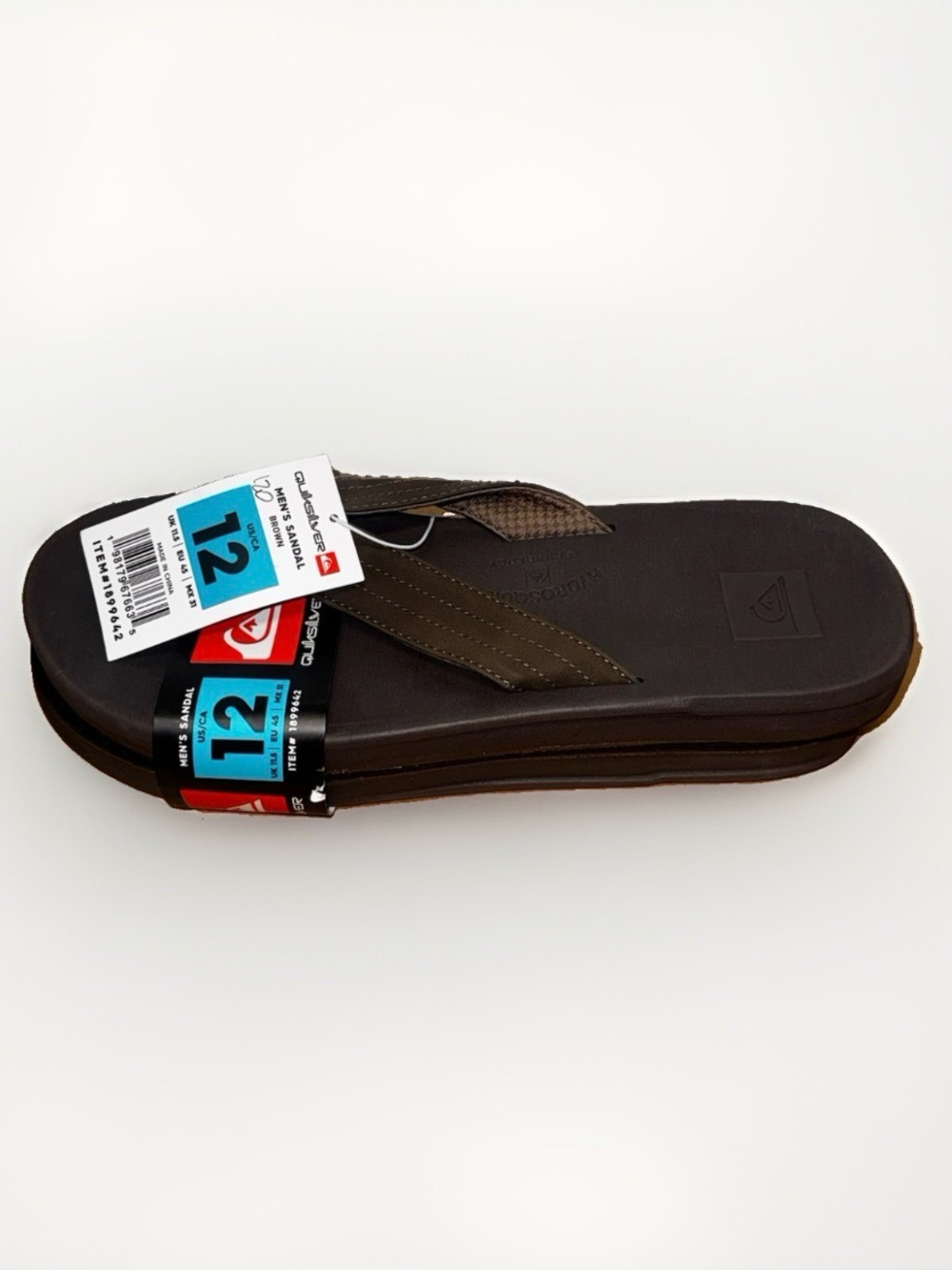Quiksilver Men’s Sandals Flip Flops Size 12, Brown NWT